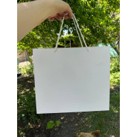 Torba kartonowa biala pionowa 28x32x11.5 cm