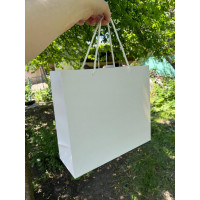 Torba kartonowa biala pionowa 28x32x11.5 cm