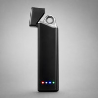 Запальничка електрична USB металева чорна з гравіюванням