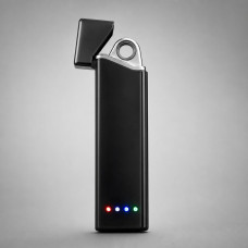 Запальничка електрична USB металева чорна з гравіюванням