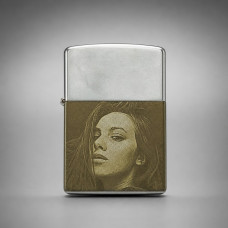 Запальничка Zippo бензинова сталева з лазерним гравіюванням