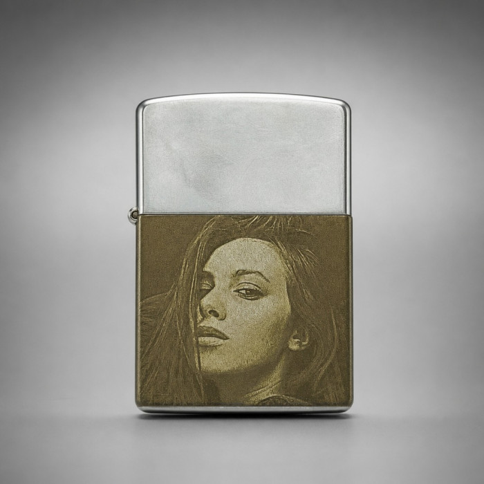 Запальничка Zippo бензинова сталева з лазерним гравіюванням