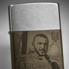Запальничка Zippo бензинова сталева з лазерним гравіюванням