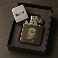 Запальничка Zippo бензинова сталева з лазерним гравіюванням
