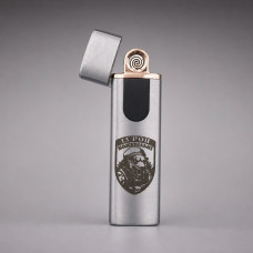 Запальничка USB електрична сріблясти з лазерним гравіюванням