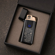 Запальничка 2 в 1 USB і газова чорна в подарунковій упаковці