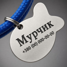 Адресник для котів рибка нержавіюча сталь 30х19 мм з гравіюванням