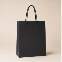 Torba laminowana czarna pionowa 28x32x11.5 cm