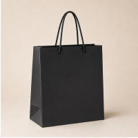 Torba laminowana czarna pionowa 28x32x11.5 cm
