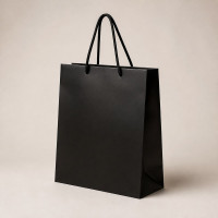 Torba laminowana czarna pionowa 33x28x10 cm